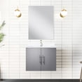 thumbnail image 1 of 24 in. wide dark grey single bath vanity | A good choice for bathrooms needing a stylish and practical solution, with soft - close function | Features a scratch - resistant marble top and an 18 in., 1 of 5