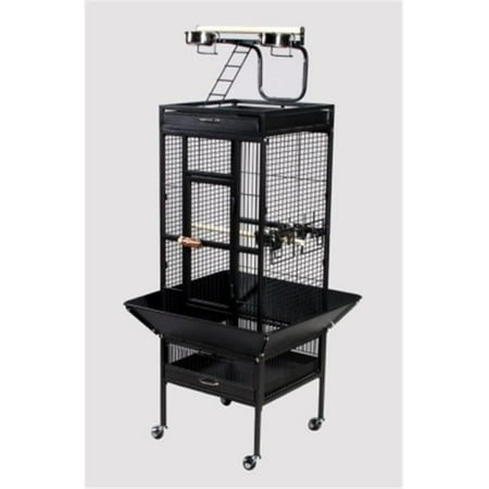 24 in. x 20 in. x 60 in. Wrought Iron Select Cage - Black