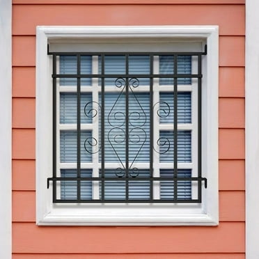 24-in x 24-in Black Magnum Heavy-Duty Window Bars Safety Guards for Childen, Outdoor Prevent Burglary Window Security Bars