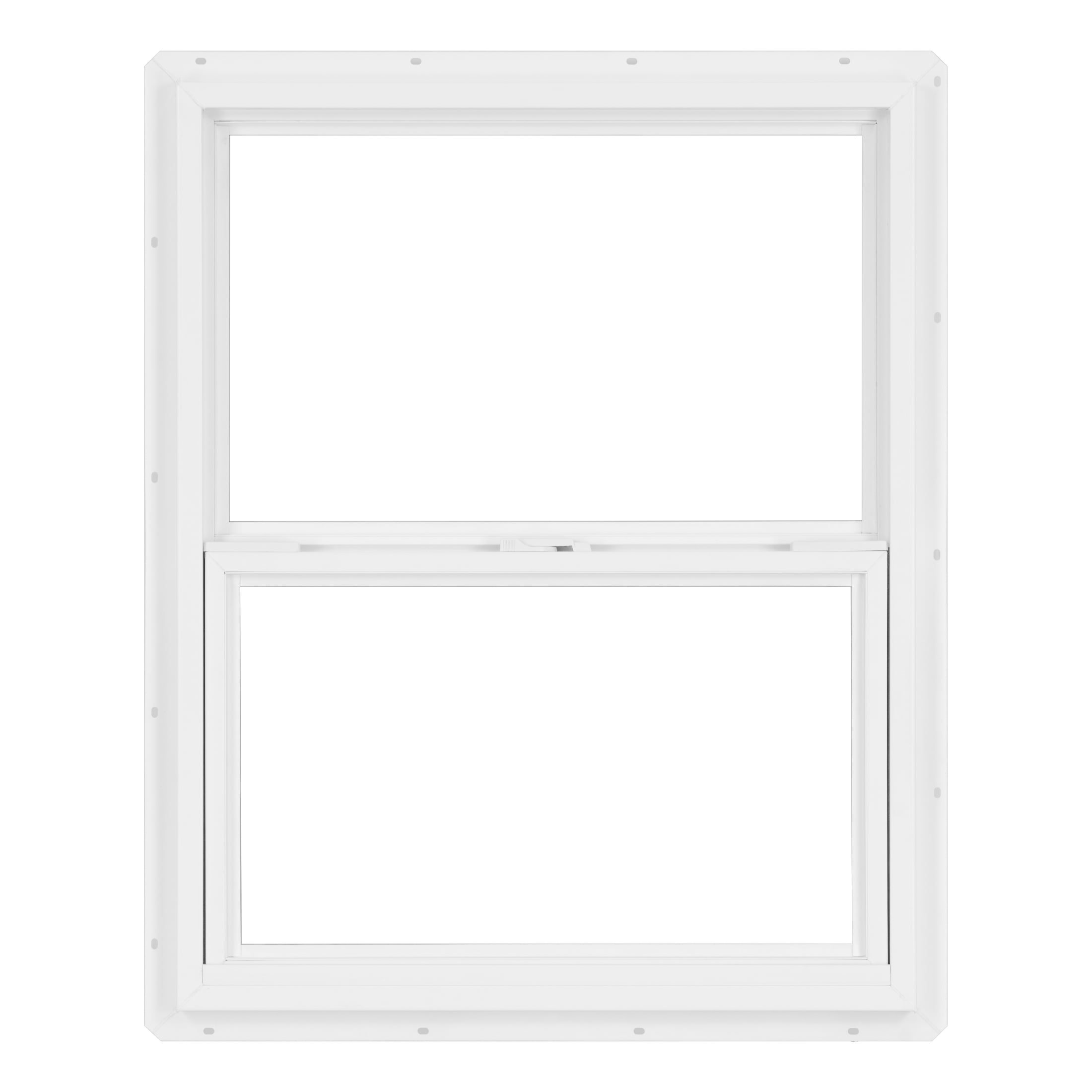 24 in. x 30 in. White Vinyl Single-Pane Single Hung Utility Window with Screen