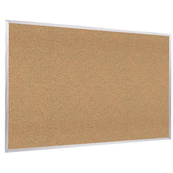 24 in. x 36 in. Aluminum Frame Natural Cork Board