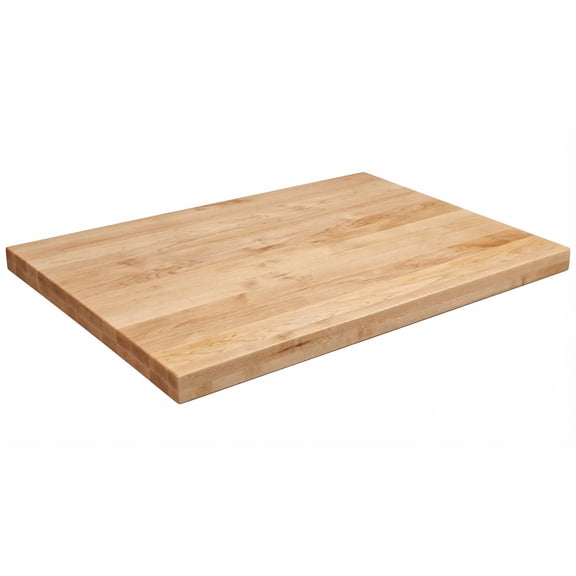 24 in. x 36 in. Solid Maple Butcher Block Countertop 1.5 in. Thick Hardwood Work Surface for Kitchen, Workbench, Desk, Cart, or DIY Tabletop