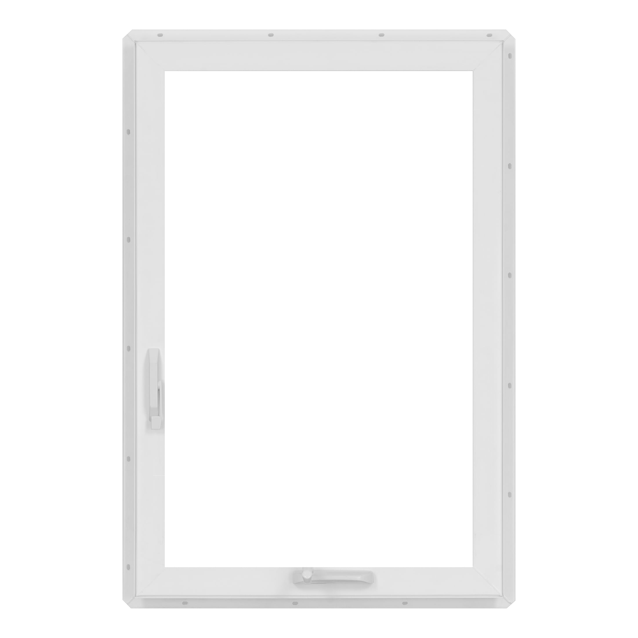 24 in. x 36 in. White Vinyl Double-Pane Insulated Right-Hand Casement Window with Screen