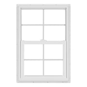 24 in. x 36 in. White Vinyl Double-Pane Insulated Single Hung Window with Grids
