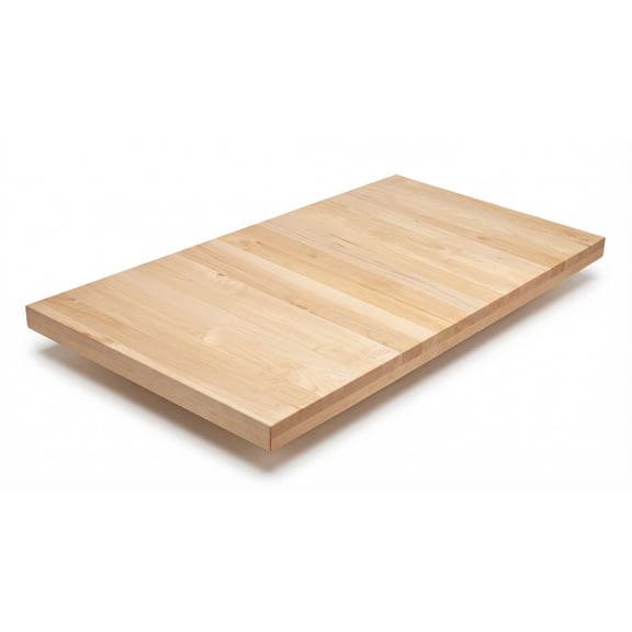 24 in. x 48 in. Solid Maple Butcher Block Countertop 1.5 in. Thick Hardwood Work Surface for Kitchen, Workbench, Desk, Cart, or DIY Tabletop