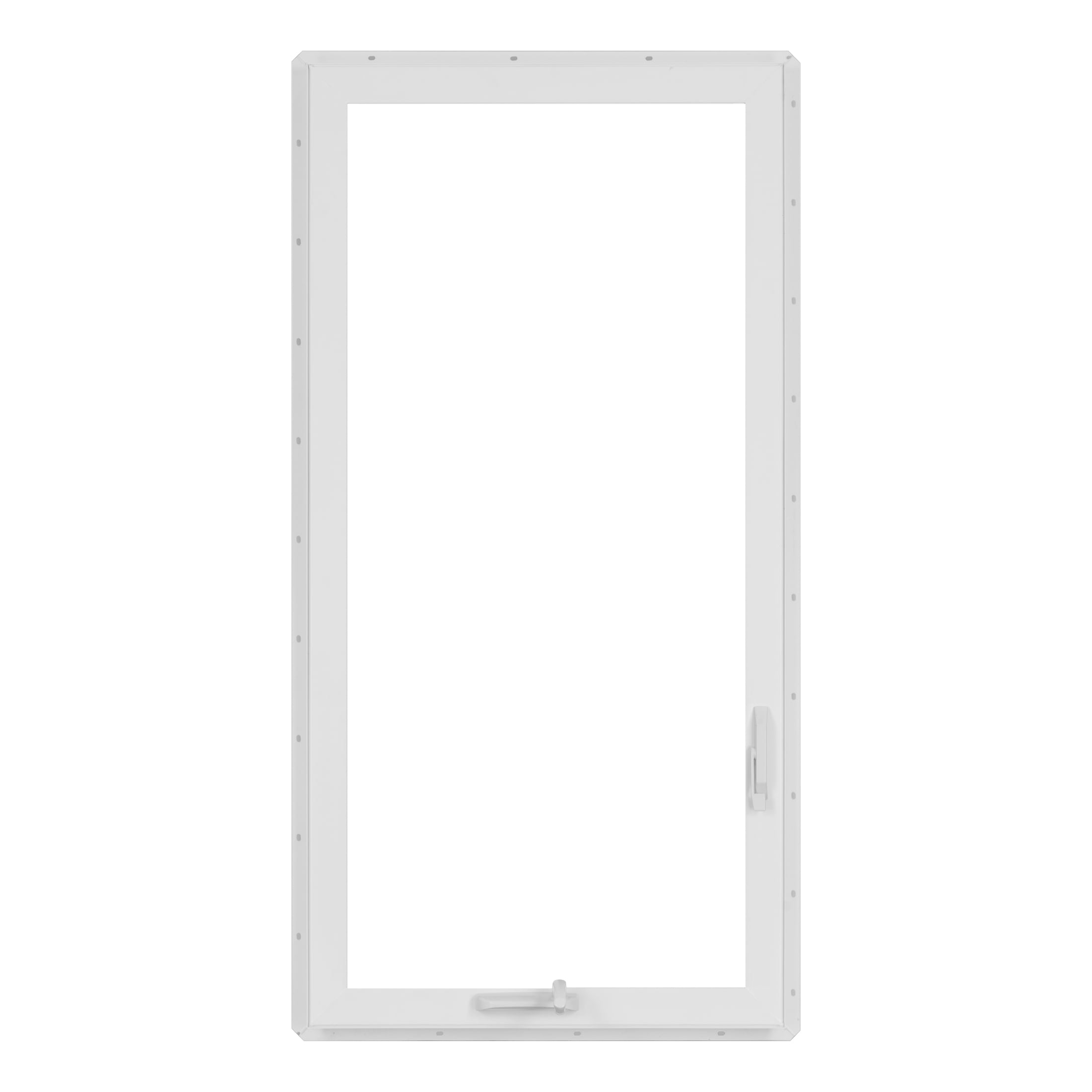 24 in. x 48 in. White Vinyl Double-Pane Insulated Left-Hand Casement Window with Screen