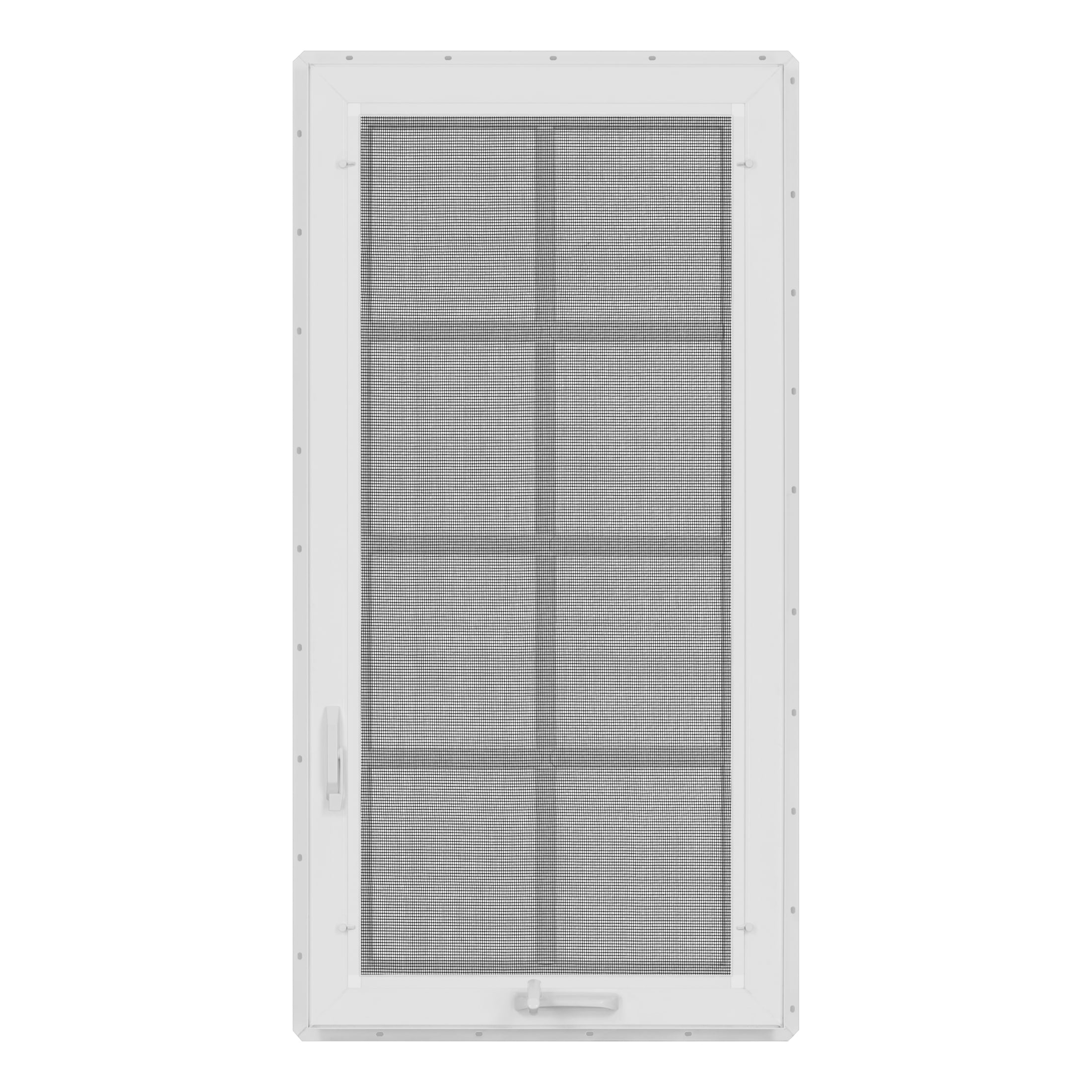 24 in. x 48 in. White Vinyl Double-Pane Insulated Right-Hand Casement Window with SDL Grids and Screen