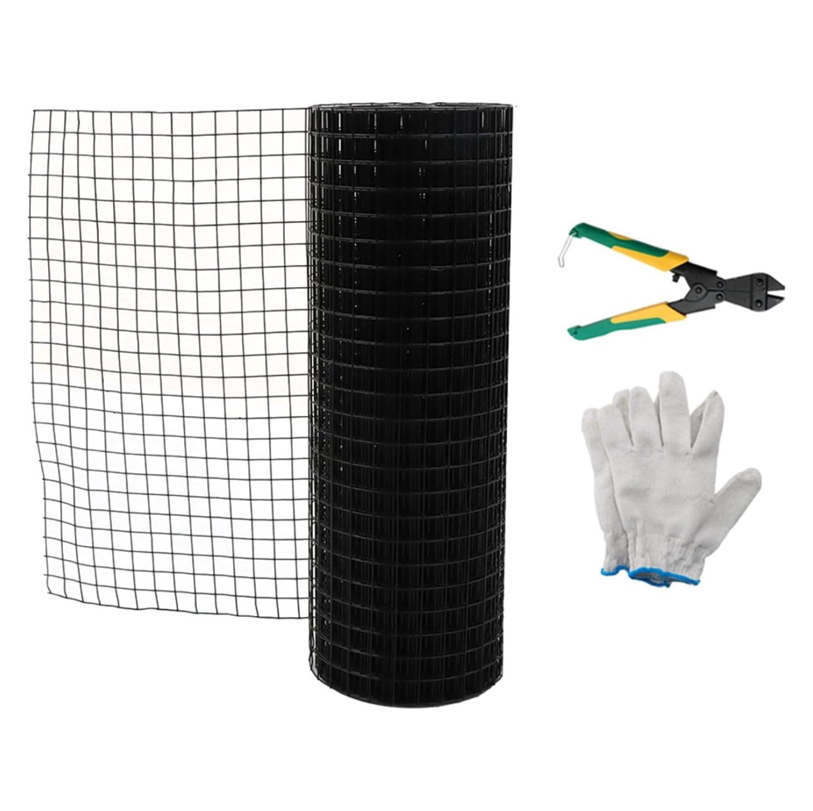 24 in x 50 ft Hardware Cloth, 1 in Chicken Wire Fence for Chicken Coop Fences and Poultry Animal Netting (16 Gauge, Black)