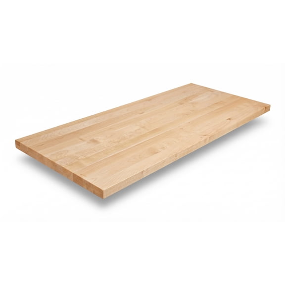 24 in. x 60 in. Solid Maple Butcher Block Countertop 1.5 in. Thick Hardwood Work Surface for Kitchen, Workbench, Desk, Cart, or DIY Tabletop