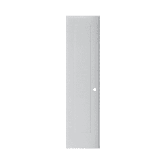 24 in. x 80 in. Right-Handed Solid Core White Primed Smooth Texture Composite Single Prehung Interior Door Bronze Hinges
