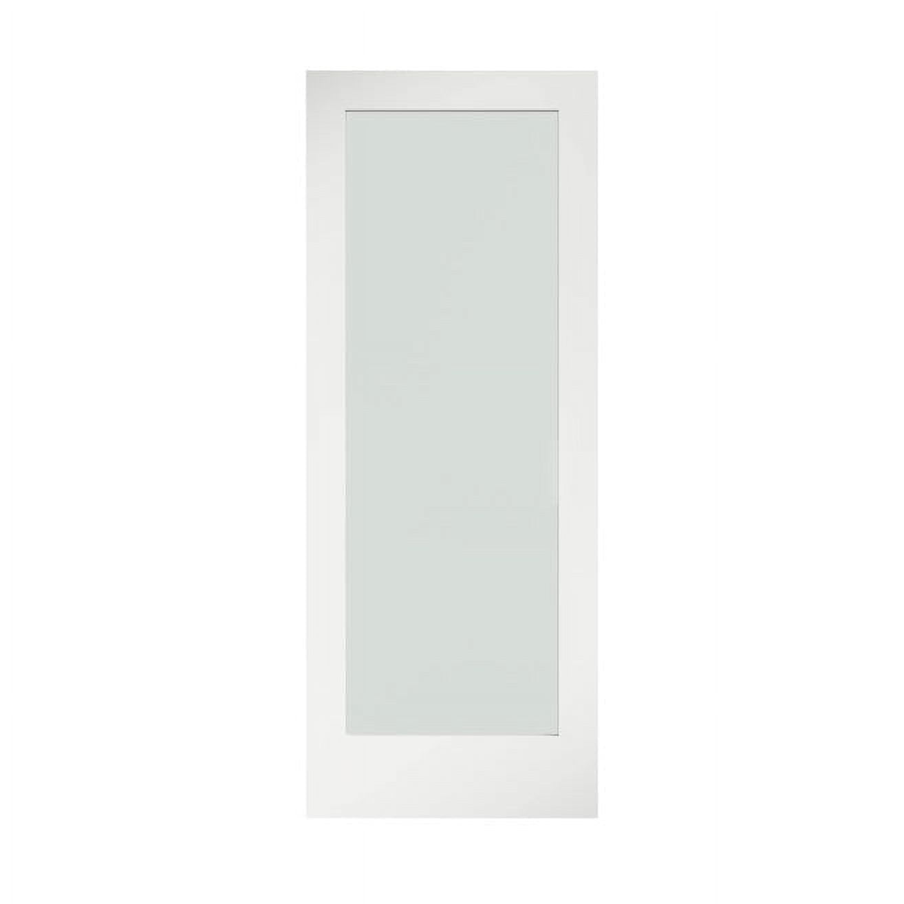 24" x 80" Frosted Glass Primed Solid Wood Interior Door Slab