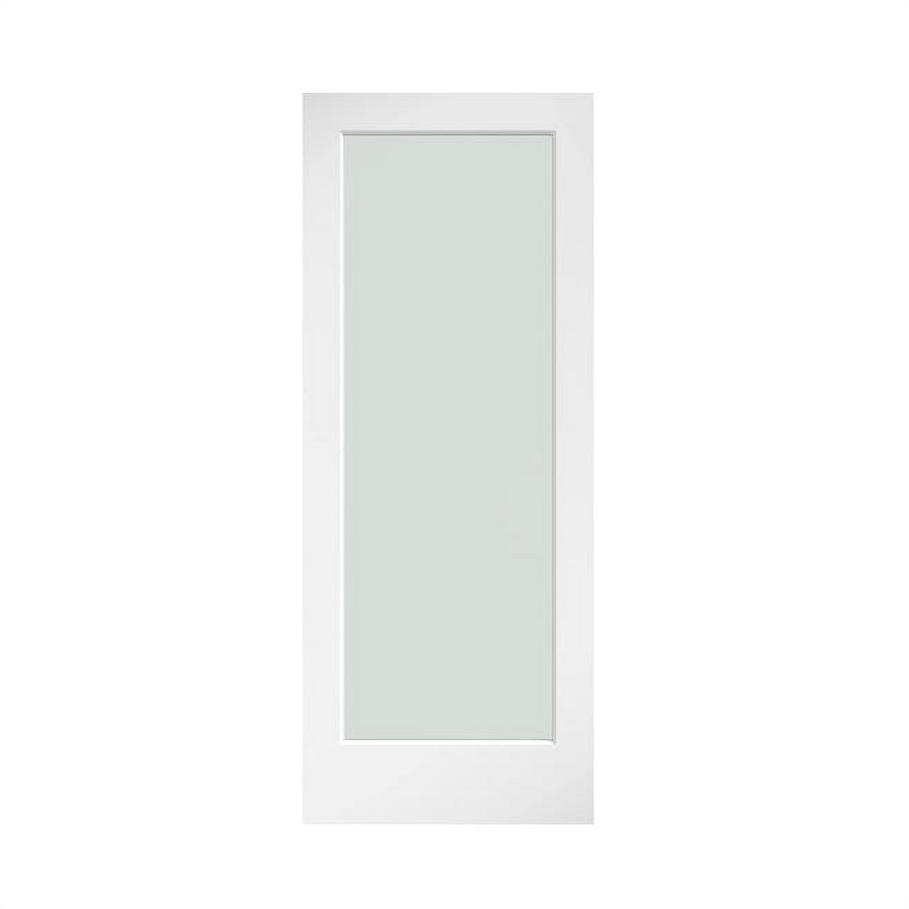 80'' Solid Wood Glass Painted Slab Door