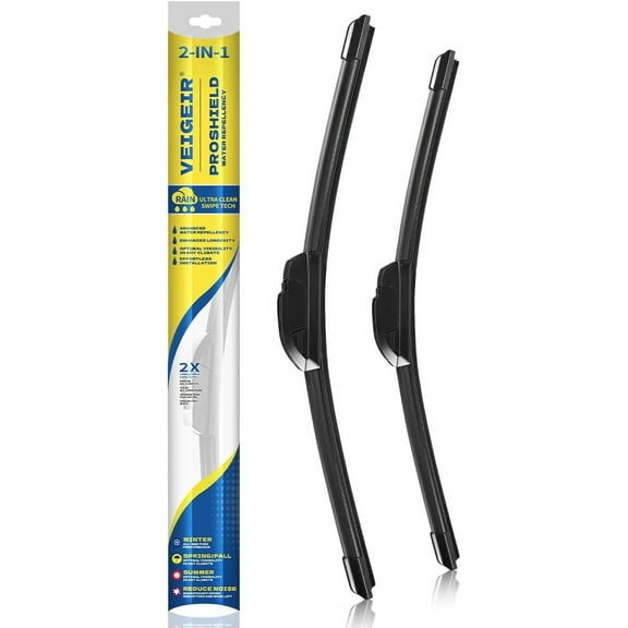 24 inch + 24 inch Windshield Wiper Blades Compatible with Dodge Ram 1500 2500 3500 4000 4500 5500 2009-2002 and new Ram 1,2,3500 2022-2020 +More Original Equipment J/U Hook Front Blades 2 Pack