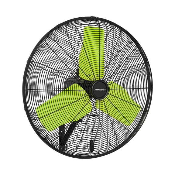 24 inch 9500 cfm High Velocity Wall Mount Fan Outdoor with Enclosed Motor for Garage, Warehouse, Patio, Shop, Barn 3 Speed UL Safety Listed