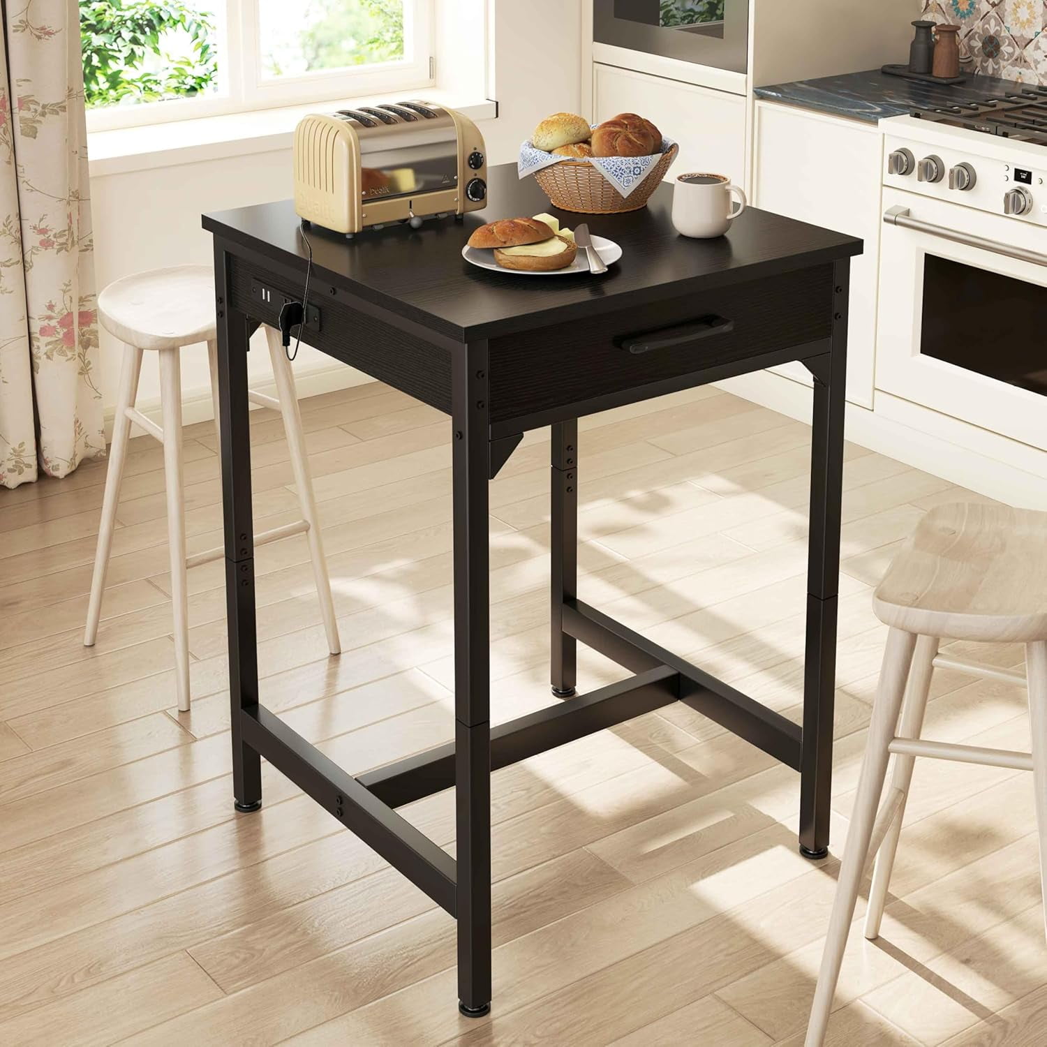 Tall Bar Table Rectangular Bar Height Pub Table Dining Table For