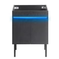 thumbnail image 1 of 24 inch Bathroom Vanity with Sink, Wall Mounted Freestanding Vanity Ceramic Sink Set with Sensing Light and Metal Legs, 1 of 4