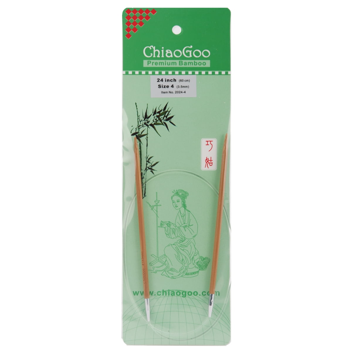 ChiaoGoo Circular 24 inch Wooden Knitting Needle Size US 50 (25mm)