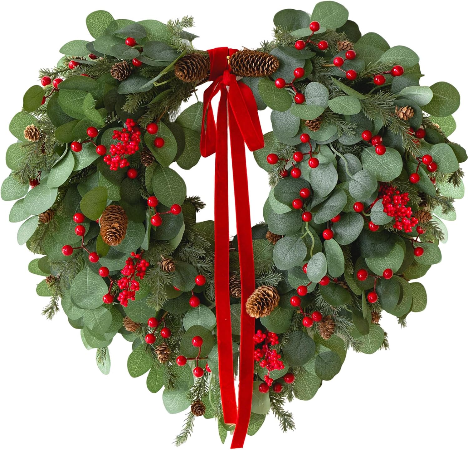 24 inch Christmas Wreath with Lights, Christmas Wreath for Front Door ...