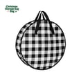 thumbnail image 1 of 24 inch Christmas Wreath Storage Bag, Heavy Duty Organizer with Durable Handles, Dustproof Plastic Bag, Foldable Round Wreaths Storage Container for Holiday Christmas Decorations, White, 1 of 7