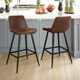 24 inch Counter Stool Bucket Barstool Kitchen Counter with Back and
