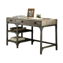 24-inch Deep Workspace Desk With Rustic Details Heavy-duty Work Construction
