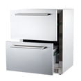 thumbnail image 1 of 24 inch Drawer Refrigerator, Built-in Wine and Beverage Refrigerator Under the Counter, Weatherproof, Anti-Fingerprint, Indoor and Outdoor Refrigerators, All-Stainless Steel Cooler, 1 of 9