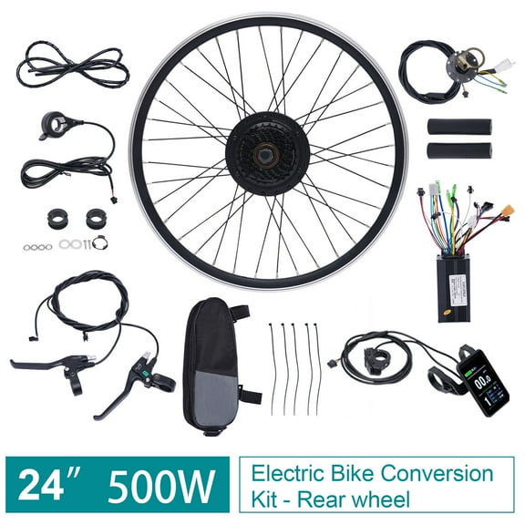24 inch E-Bike Conversion Kit 36V 500W Electric Bicycle Rear Wheel Motor Hub Set