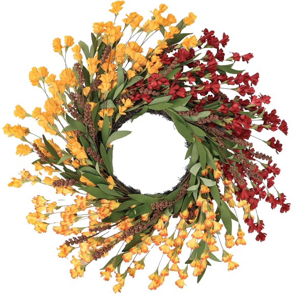 24 inch Fall Wreaths for Front Door Outside Autumn Wreath Fall Door Wreath Fall Decorations for Home Window Wall Porch Farmhouse Wedding Thanksgiving Harvest Halloween Outdoor Indoors Wall Home Decor