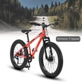 thumbnail image 1 of 24 inch Fat Tire Bike,7-Speed Orange Trail Mountain Bike for Adult with Dual-Disc Brakes, 1 of 10