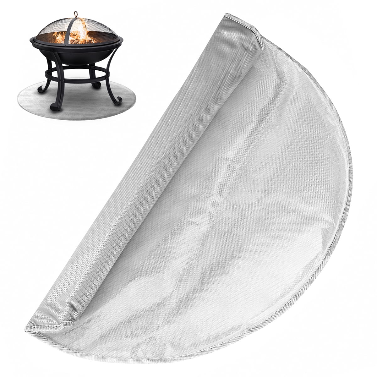 24 inch Fire Pit Mat for Deck, Round Fire Pit Mat Heat Resistant