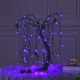 thumbnail image 1 of 24-inch Halloween Willow Tree LED Spooky Bonsai Night Light,80 LED Lights, Purple, 1 of 3