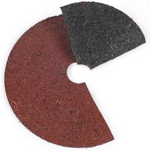 24-inch Heavy Duty Reversible Mulch Ring Tree Protector Rubber Mat for Tree Protection  Natural Look Weed Preventer Ring with Easy Installation - (Reversible)$$Garden & Patio