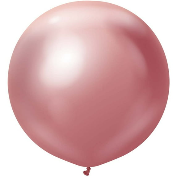 24 inch Kalisan Mirror Pink Latex Balloons (2 Pack) - Party Supplies Decorations