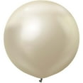 thumbnail image 1 of 24 inch Kalisan Mirror White Gold Latex Balloons (2 Pack) - Party Supplies Decorations, 1 of 1