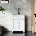 thumbnail image 1 of 24-inch Laundry Utility Cabinet | All-in-one Set for Laundry Room | Stainless Steel Sink & Eco-friendly MDF | Easy Clean & Drop Resistant, 1 of 4