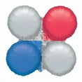 thumbnail image 1 of 24 inch Magicarch Large - Red, Silver, Blue Anagram Foil Mylar Balloon - Party Supplies Decorations, 1 of 2