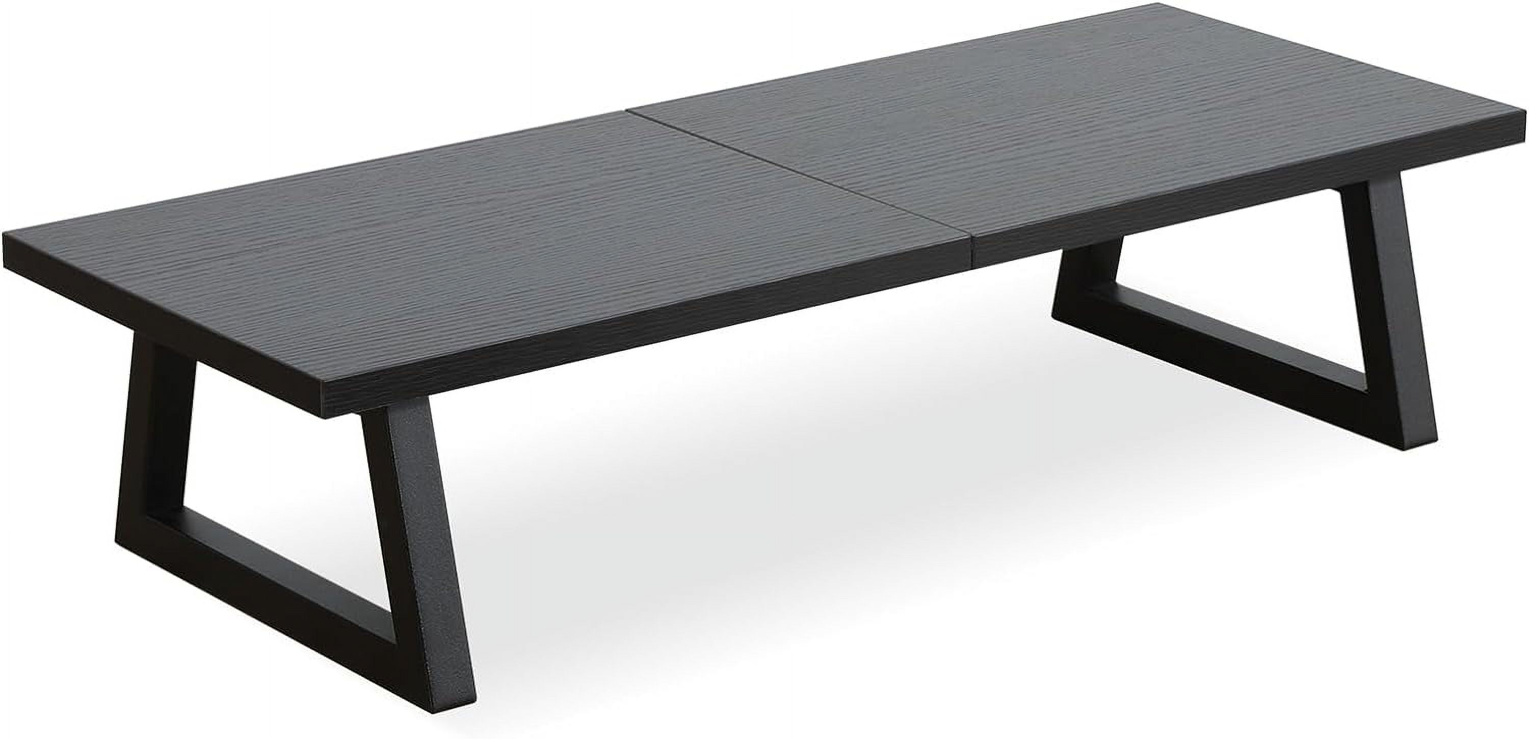 24 inch Monitor Stand Riser, Black Wood & Steel Computer Monitor Stand ...