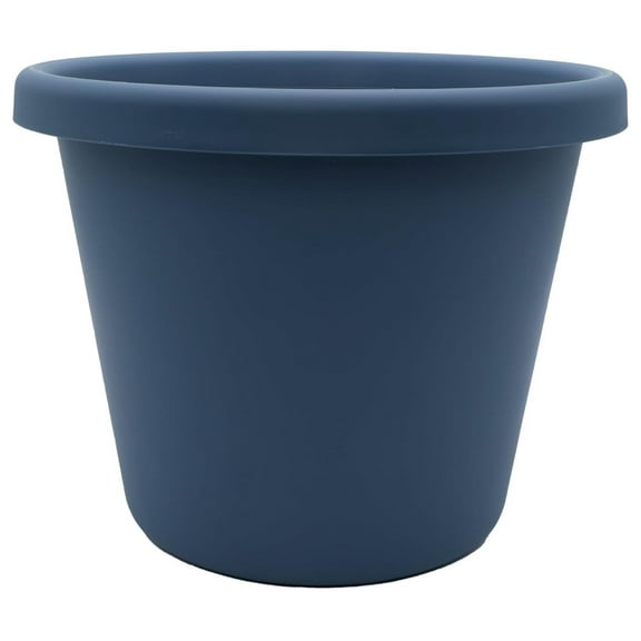 24 inch Round Classic Planter - Large Plastic Plant Pot for Indoor Outdoor Plants Flowers , Slate Blue 24" Pack of 1