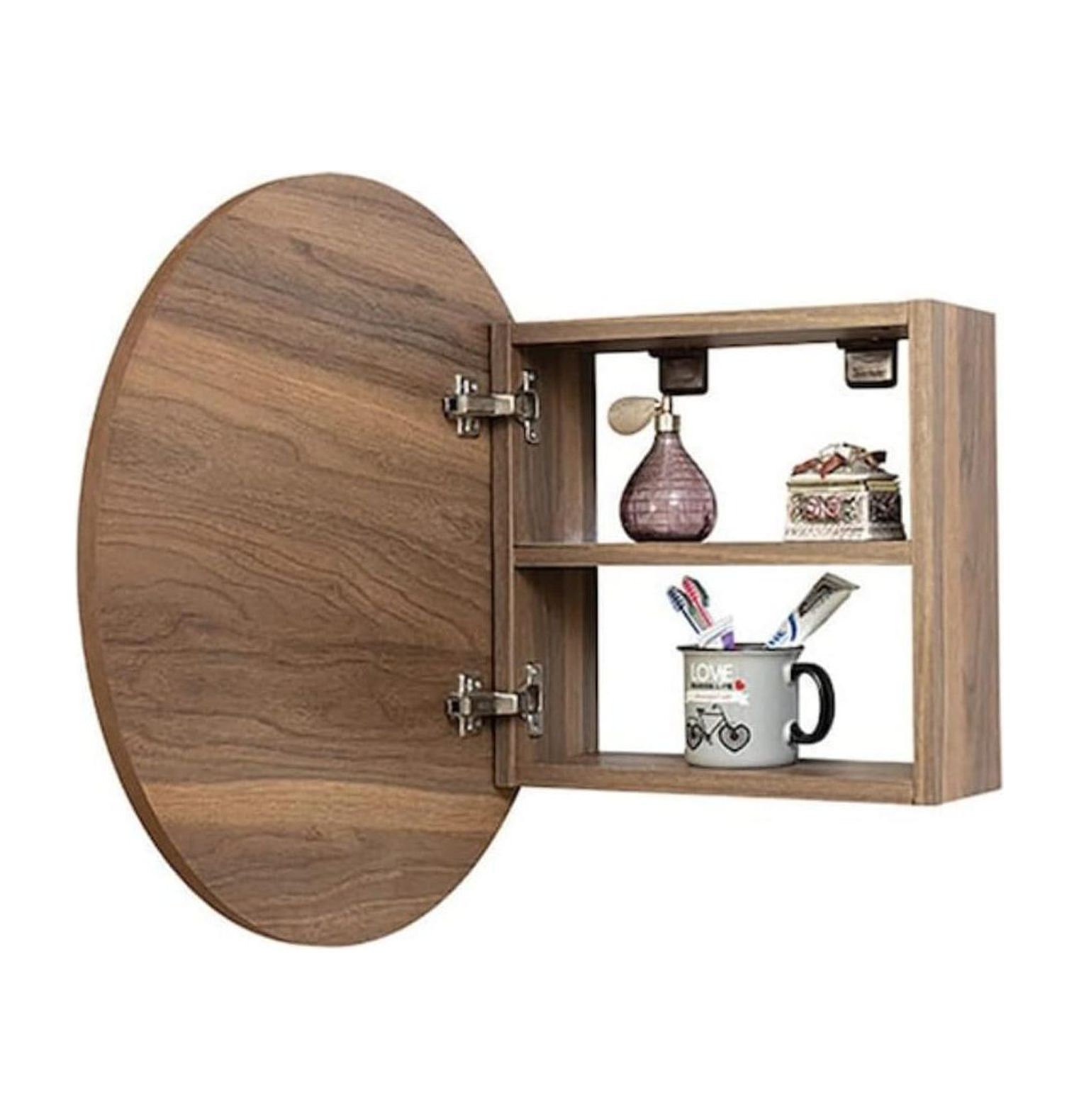 24 inch Round Mirror with Bathroom Wall Mounted,Mirror with