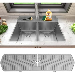 Travelwant Pebble Sink Mats for Stainless Steel Sink, PVC Sink Saddle Protectors Kitchen Sink Mat for Porcelain Sink, Dishes and Glassware, Black