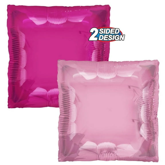24 inch Squared - Pink TUFTEX Foil Mylar Balloon - Party Supplies Decorations