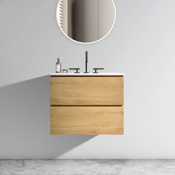 24 - inch Vanity Size - Three Predrilled Faucet Holes - Bathroom Setup - Convenient & Functional Product