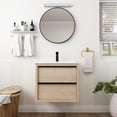 thumbnail image 1 of 24-inch Wall - Mounted Bathroom Vanity / White Ceramic Basin, Pre - assembled Base / Bathroom Use - Time - saving Installation, 1 of 6