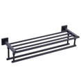 thumbnail image 1 of 24 inch Wowow Stainless Steels Single Towel Holders Wall Mounted Towel Rack in Matte Black, 1 of 5