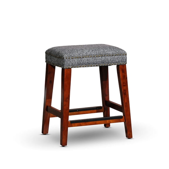 24 - inch tall, cherry - colored - 2 - inch thick foam cushion - For home bar - Provide comfortable seating