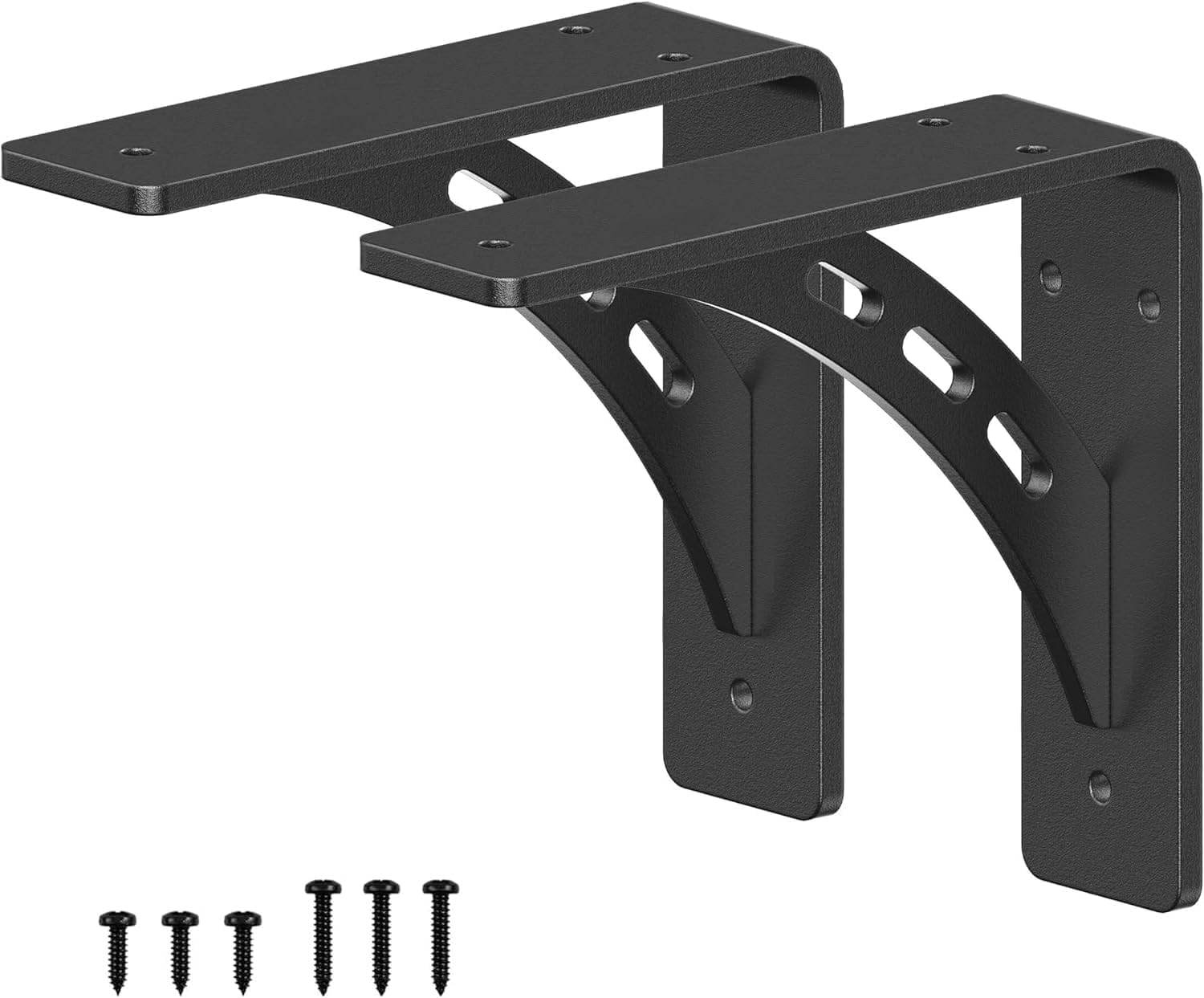 24 inch x 15 inch Heavy Duty Shelf Brackets Metal Mantel Brackets (Set ...