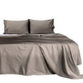 thumbnail image 1 of 24 inches Extra Deep Pocket Bed Sheet Set - 750 Thread-Count - Pure Premium Cotton Sateen Finish - Fade, Stain Resistant Ultra Soft - 4 Piece (King, Dark Grey) by The Great American Store, 1 of 3