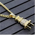 thumbnail image 1 of 24"men's stainless steel electric thickened plug pendant necklace chain New, 1 of 2