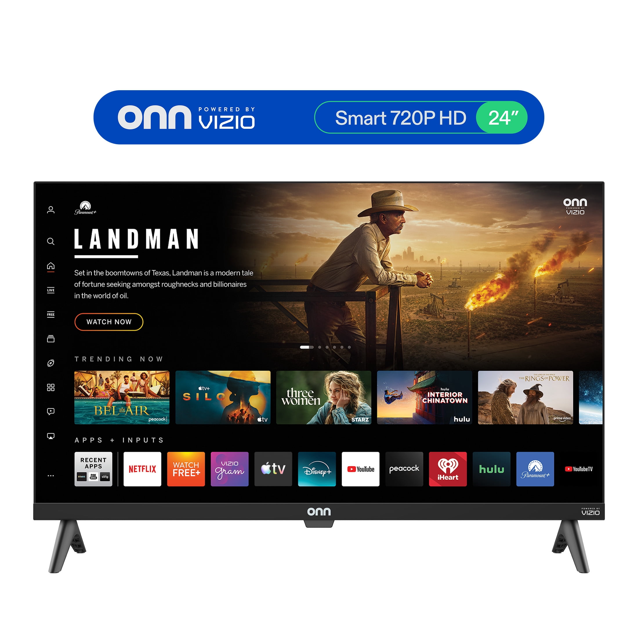 onn 24" Class 720P HD Powered by VIZIO Smart Television, 24S2V1