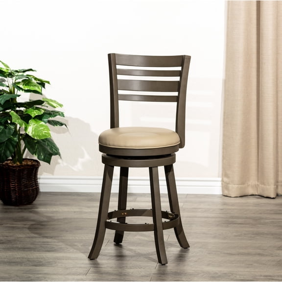 24 or 30 Inch Swivel Stool with 360 - Degree Swivel and Floor Protectors for Home Use